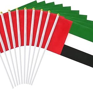 Mini drapeaux portatifs des émirats arabes unis sur un bâton, petit drapeau agitant à la main 8 x 11 pouces avec tige supérieure en acier, fournitures de fête nationale, paquet de 10. Diaytar Sénégal : Votre destination e-commerce pour des produits de qualité à prix discount
