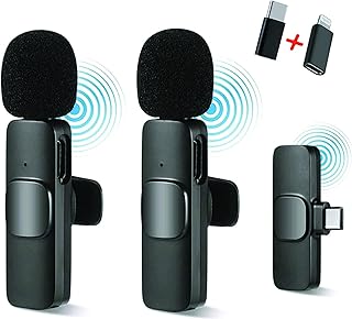 Microphone cravate sans fil 2 en 1 pour ipad, youtube, facebook, diffusion