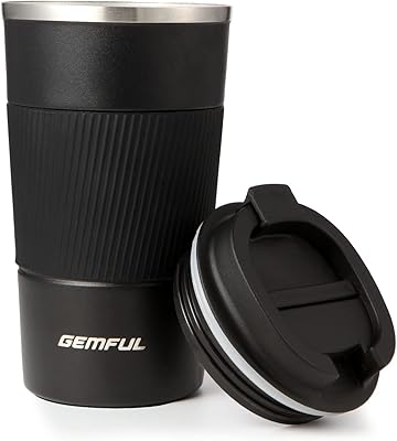 Tasse à café de voyage en acier inoxydable isolée sous vide gemful
