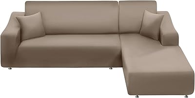 Housse de canapé sectionnelle nicey en forme de l, extensible et douce