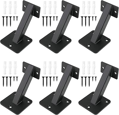 Real plus 6 supports de main courante en acier robuste pour escalier et escalier en bois plats et carrés, noir. Diaytar : Des prix qui défient toute concurrence