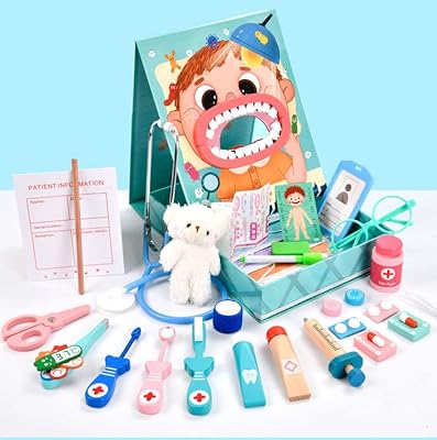 Ensemble de jouets dentaires en bois alissamin pour faire semblant de jouer