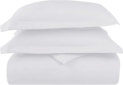 Housse de couette bizona new white queen en coton 600 fils, 3 pièces