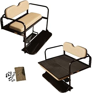 Ensemble de sièges arrière pliables pour voiturette de golf ezgo rxv - coussins