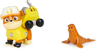 Figurine d'action paw patrol big track rubble puppy avec drone de sauvetage à