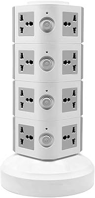 Prise de courant multiprise verticale universelle 220 v avec ports usb, cordon 3m