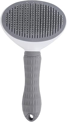 Brosse à poils d'animaux h&e home pour chats, chiens et plus avec bouton