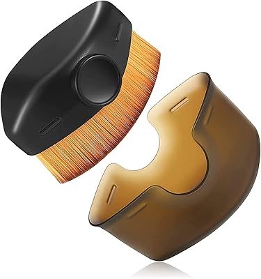 Pinceau de maquillage kabuki hexagonal en forme de dauphin pour fond de teint