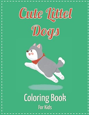 Livre de coloriage de petits chiens mignons pour les enfants : livre grand