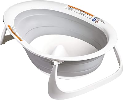Baignoire pliable pour bébé à deux arrêts boon naked, gris (b11199)