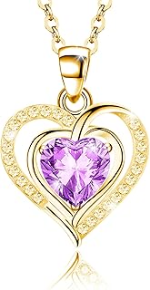 Collier avec pierre de naissance pour femme en argent sterling 925