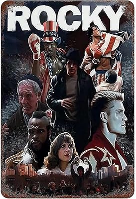 12 " x 8 " affiche de film vintage en métal 1979 rocky