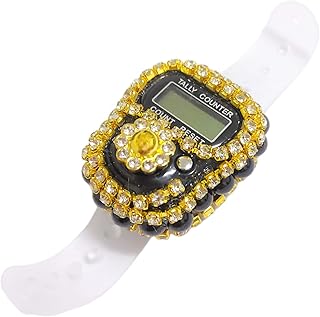 Compteur tasbeeh numérique élégant avec cristal et perles, compteur tasbeeh électronique lcd, compteur