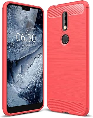 Coque nokia 7.1, coque pare-chocs fine en fibre de carbone pour nokia 7.1
