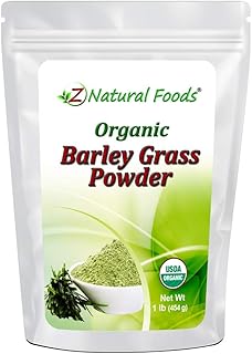 Poudre d'herbe d'orge biologique - supplément nutritionnel super vert pour boissons, jus, shakes