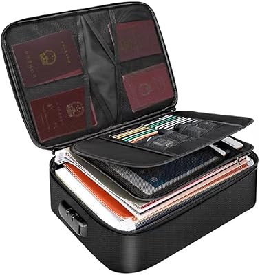 Sac de rangement de documents w virod, ignifuge et étanche avec verrouillage