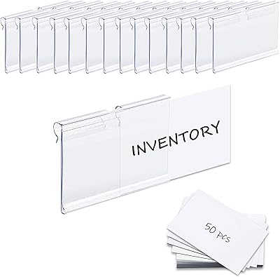 Étiquettes de panier 50pcs clips en plastique transparent pour paniers étiquettes