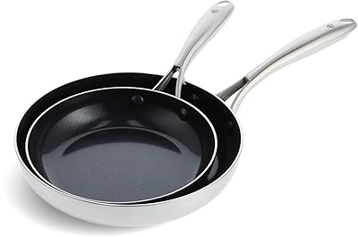 Ensemble de poêles à frire en acier inoxydable blue diamond clad pro, 2