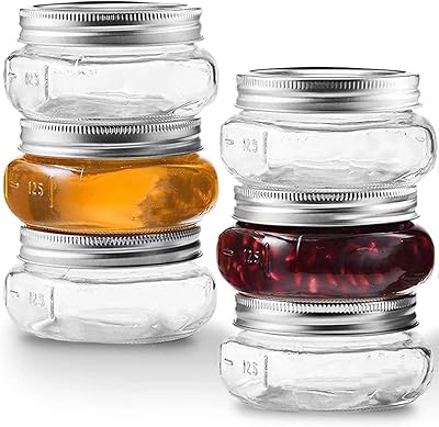 Bocaux mason en verre à large ouverture 32 oz et 16 avec couvercles