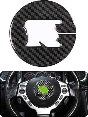 Autocollant adhésif en fibre de carbone véritable pour volant compatible avec les accessoires