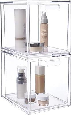 Tiroirs de rangement empilables en plastique transparent story par audrey | ensemble