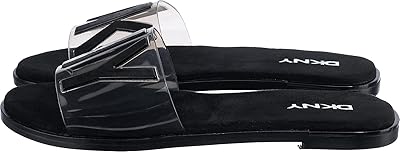 Sandales plates ornées du logo ideal dkny pour femmes