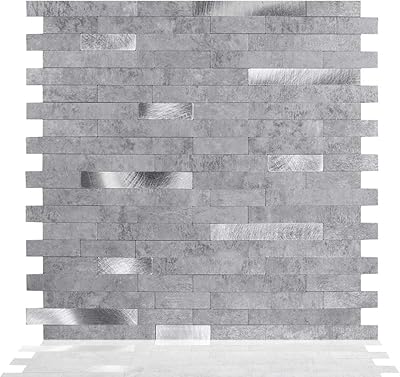 Tic tac 12 feuilles de carrelage de dosseret de cuisine amovible auto-adhésif en métal. Diaytar : Votre destination shopping préférée au Sénégal