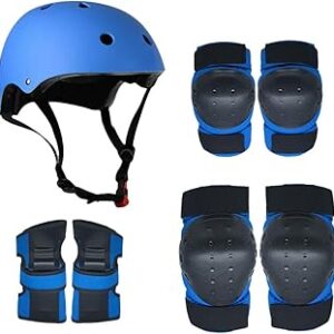 Kit d'équipement de protection fanry, kit d'équipement de protection 7 en 1, genouillères, coudières, poignets, coussinets de casque, protection de sécurité multisports pour enfants, adolescents, skateboard, scooter, cyclisme. Des produits variés pour tous les besoins sur Diaytar Sénégal
