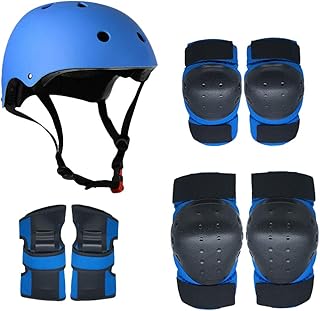 Kit d'équipement de protection fanry, kit d'équipement de protection 7 en 1, genouillères, coudières, poignets, coussinets de casque, protection de sécurité multisports pour enfants, adolescents, skateboard, scooter, cyclisme. Des produits variés pour tous les besoins sur Diaytar Sénégal