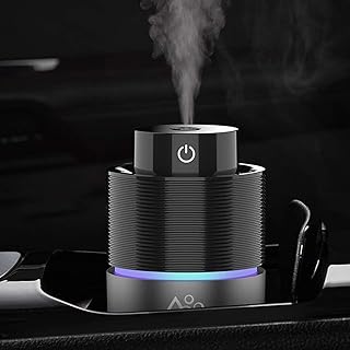Diffuseur d'huiles essentielles usb pour voiture avec porte-gobelet d'aromathérapie, lumière led 7 couleurs
