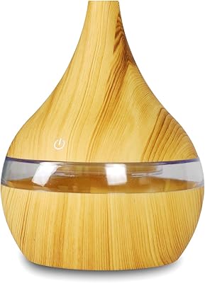 Diffuseur d'huiles essentielles humidificateur à brume fraîche grains de bois de 300 ml
