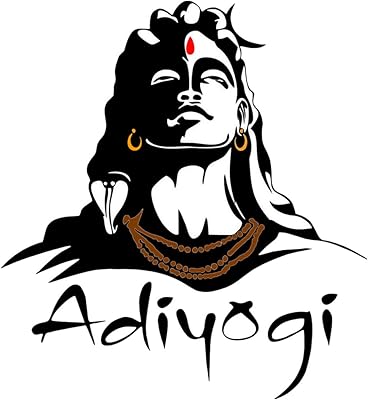 Sticker mural en vinyle rangoli avec motif big shiva taille 50