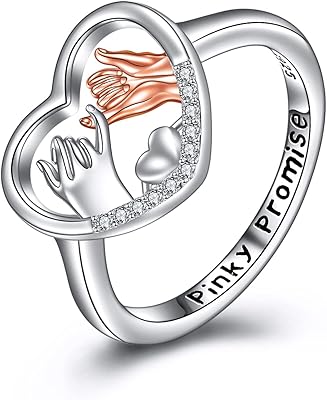 Bague d'amitié de couple en argent sterling rose cadeaux de remise de diplôme pour femmes. Un océan de bonnes affaires sur Diaytar Sénégal