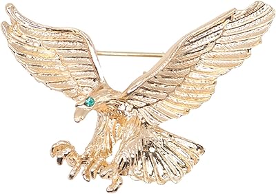 Broche en cristal plaqué or strass élégant animal broche à revers