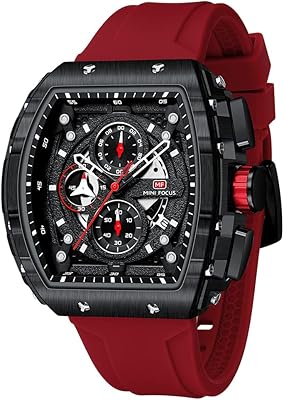 Montre de sport de mode mini focus pour hommes (chronographe-résistant à l'eau-lumineux-calendrier) montre