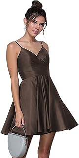Robe de bal trapèze en mousseline de soie, col en v, longue robe