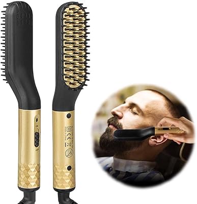 Lisseur de barbe pour hommes - brosse lissante électrique multifonctionnelle avec chauffage rapide