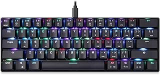 Clavier de jeu mécanique motospeed ck61 rvb avec touches automatiques rouges, 61 touches