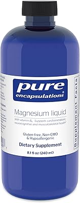 Pure encapsulations - liquide de magnésium - combinaison hypoallergénique pour soutenir la santé