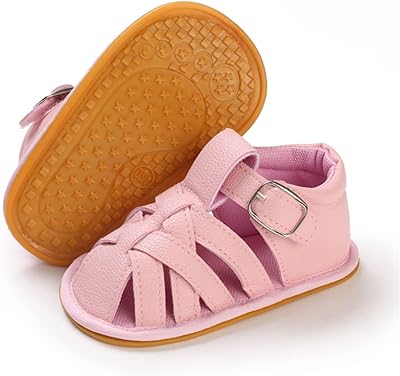 Sandales d'été pour petites filles avec motif floral semelle en caoutchouc antidérapante