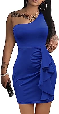 Robe moulante à volants pour femme, mini robe superposée sans manches avec ourlet