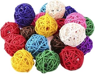 Boules en rotin 40 pièces boules en osier de 30 mm pour oiseaux