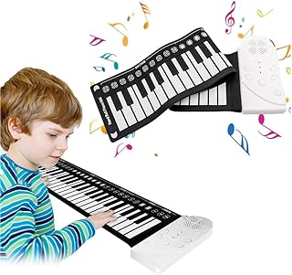 Clavier de piano électronique portable pliable pour enfants à 49 touches avec instrument