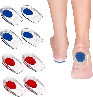 4 paires de coussinets de talon en silicone emtam gel de silicone semelle