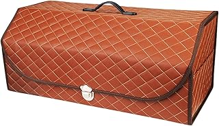 Boîte de rangement d'épicerie amovible en cuir pour voiture