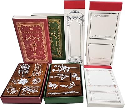 Kit de fournitures de scrapbooking - ensemble de 12 tampons en bois +