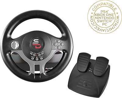 Volant de course sv200 avec pédales et palettes mobiles pour nintendo switch