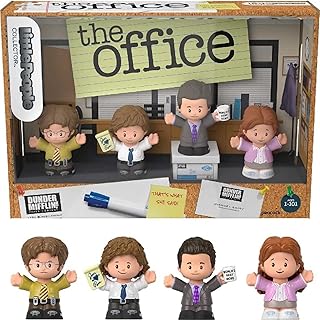 Fisher-price little people collector the office ensemble de figurines, 4 personnages de la série