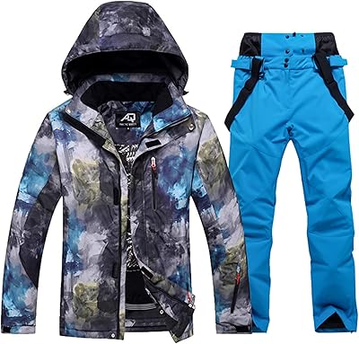 Ensemble veste et pantalon de ski pour hommes, combinaison de neige imperméable, coupe-vent