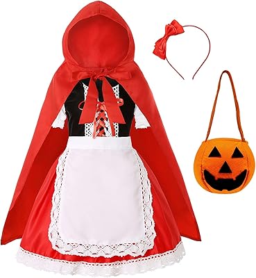 Viyorshop robe de soirée d'halloween pour filles du petit chaperon rouge 4-12 ans